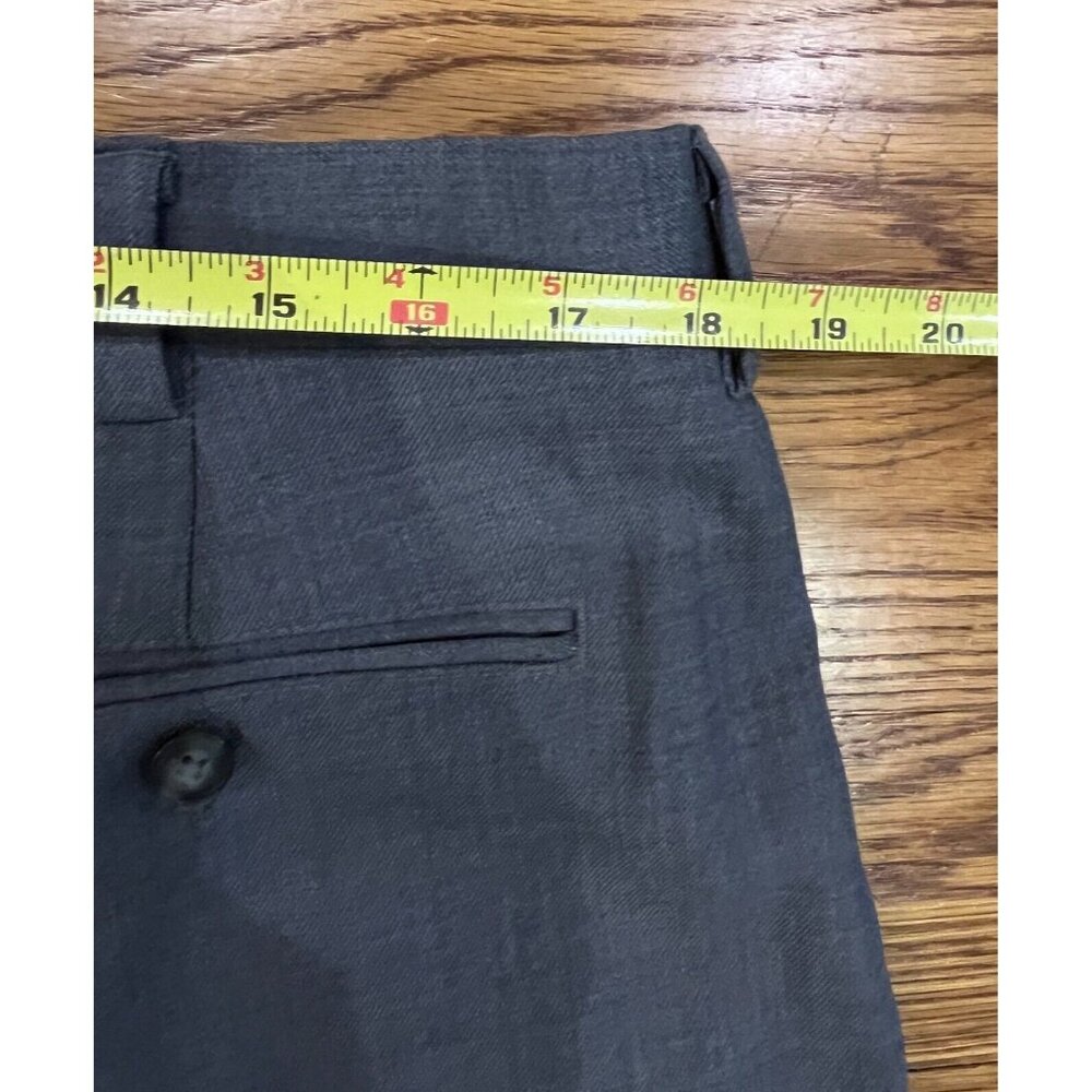 LL‎ Bean Mens Charcoal 100% Wool Comfort Waist Cuff Dress Pants 38x29 - Picture 14 of 14